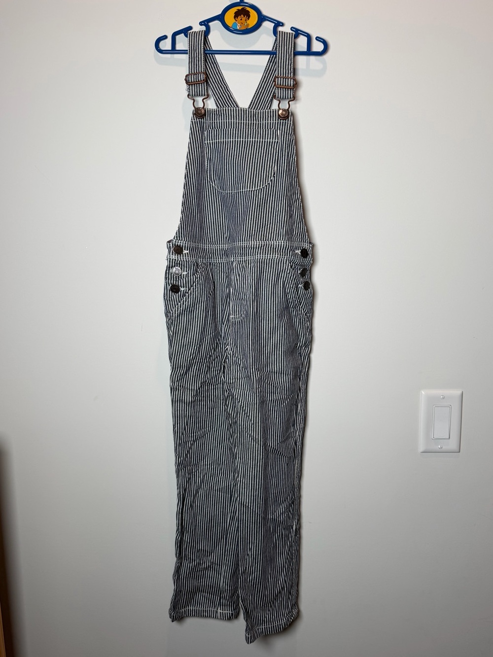 Boden Pinstripe Overalls 7Y